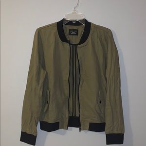 Love Tree Army Green Bomber Jacket